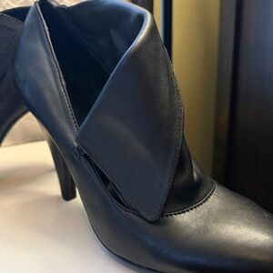 Coach Black Leather Heeled Boots